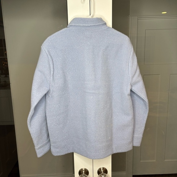 NWT J. Crew Bouclé Shirt-jacket Lakeshore Blue - Picture 3 of 6